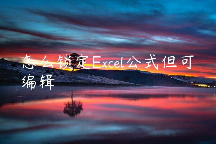 怎么锁定Excel公式但可编辑