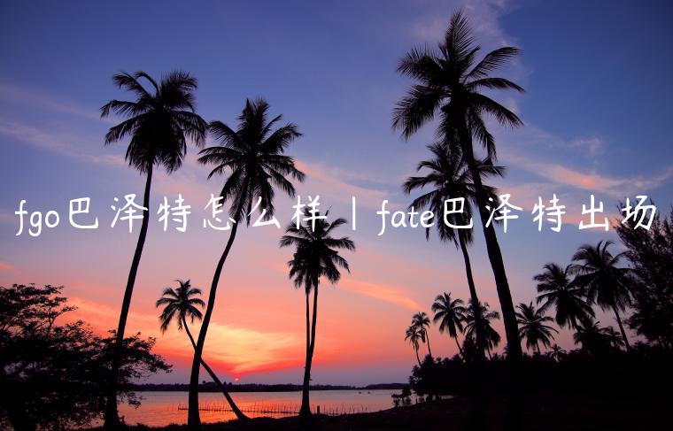 fgo巴泽特怎么样|fate巴泽特出场