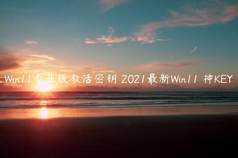 Win11专业版激活密钥 2021最新Win11 神KEY