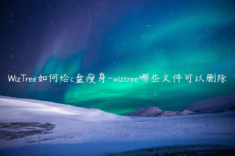 WizTree如何给c盘瘦身-wiztree哪些文件可以删除