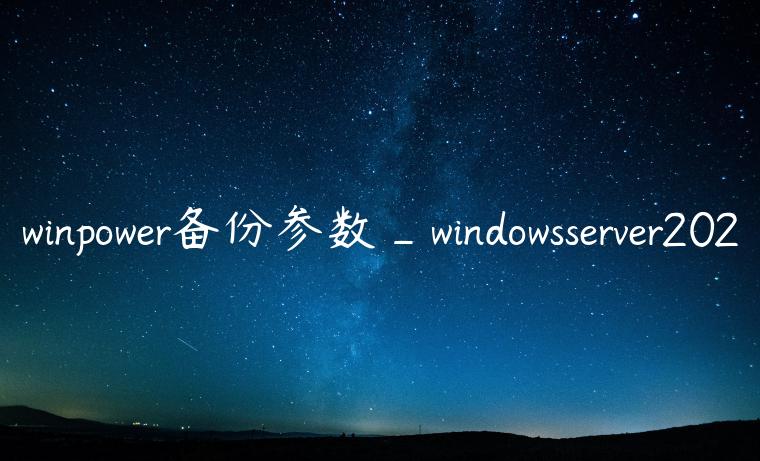 winpower备份参数_windowsserver202