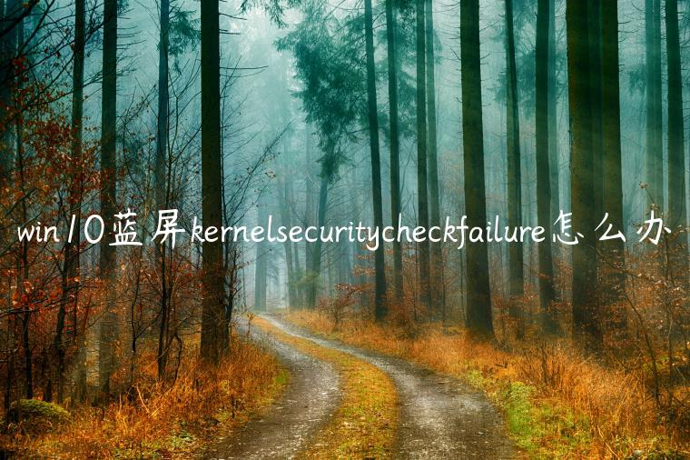 win10蓝屏kernelsecuritycheckfailure怎么办