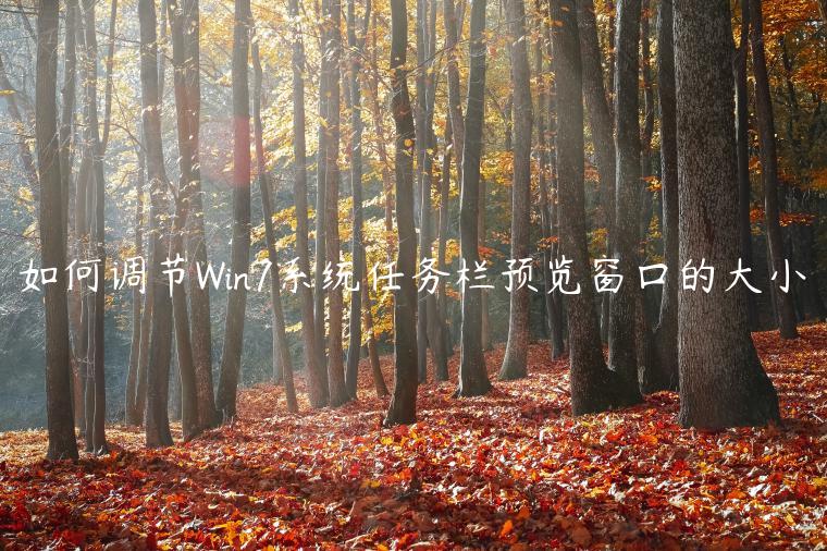 如何调节Win7系统任务栏预览窗口的大小