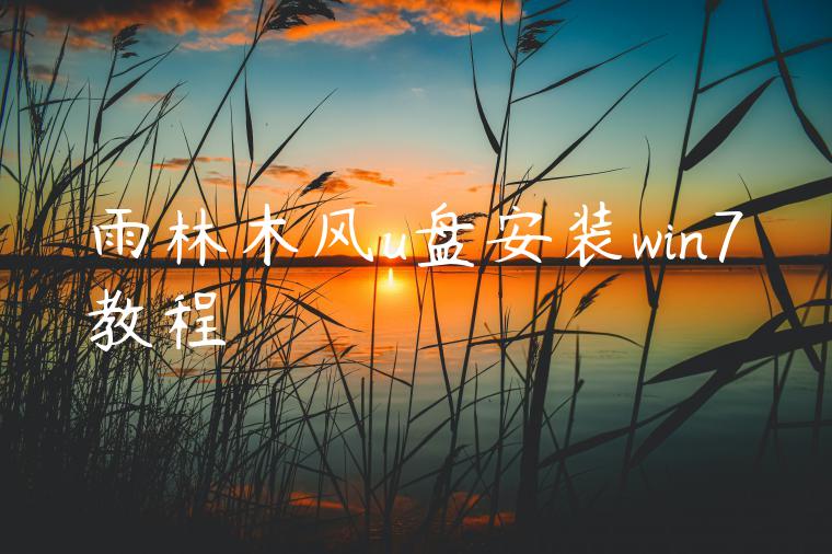 雨林木风u盘安装win7教程