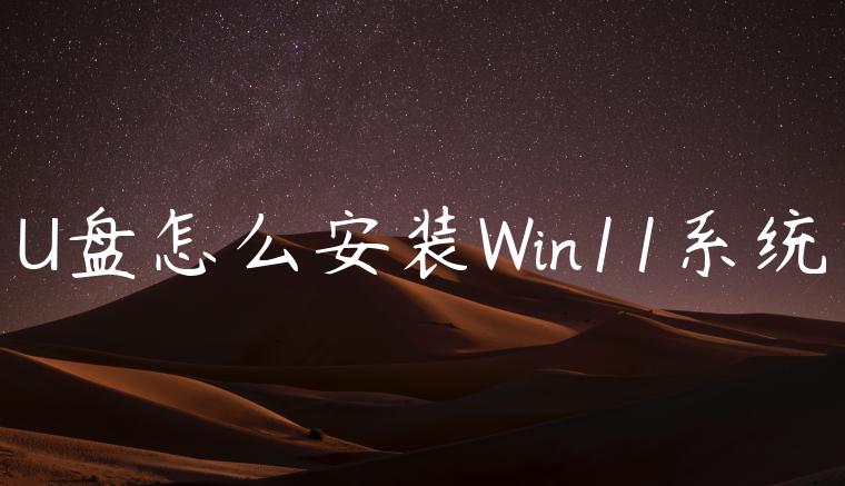 U盘怎么安装Win11系统