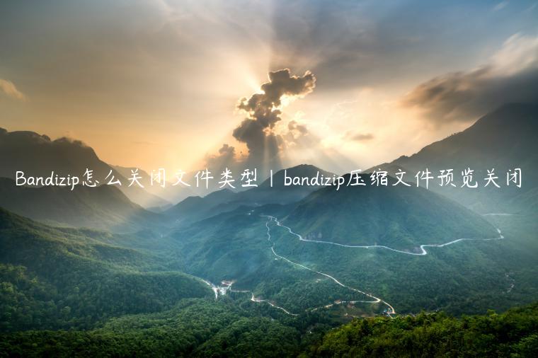 Bandizip怎么关闭文件类型|bandizip压缩文件预览关闭